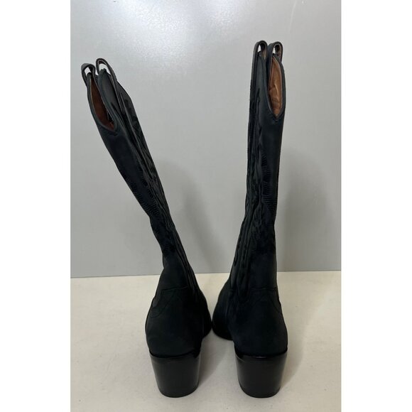 Free People Jeffrey Campbell Dagget Cowboy Boots Washed Black Womens Size 7.5 - Picture 3 of 5